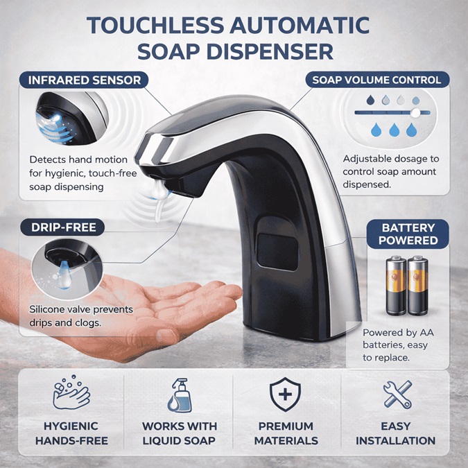 Stainless Steel Automatic Soap Dispenser